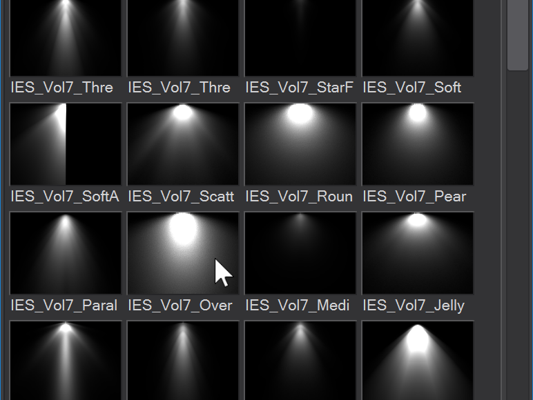 IES Presets shelf